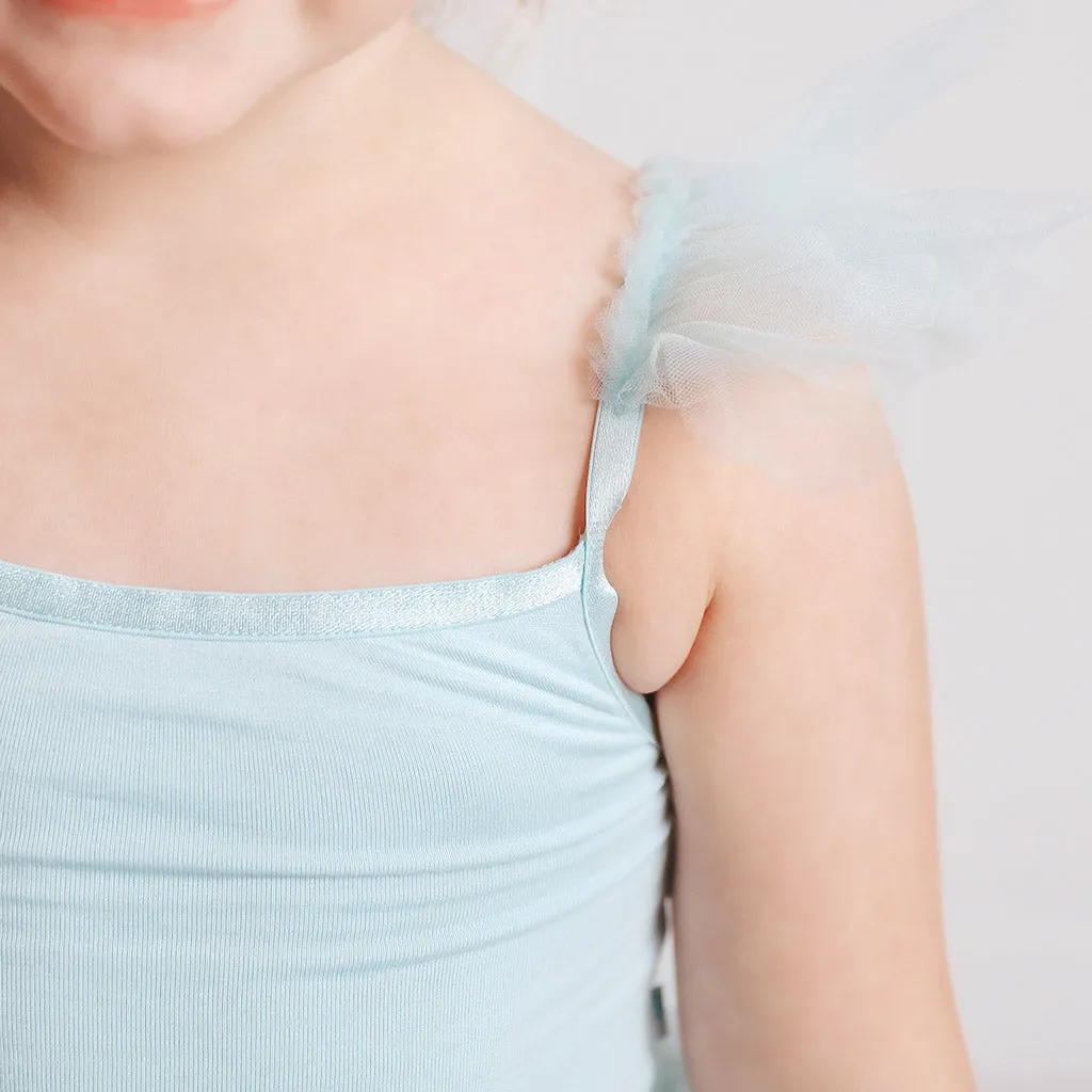 Starry Blue Ruffled Tulle Cami