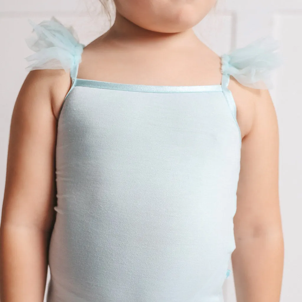 Starry Blue Ruffled Tulle Cami