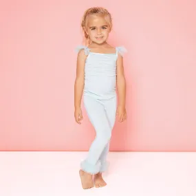 Starry Blue Ruffled Tulle Cami