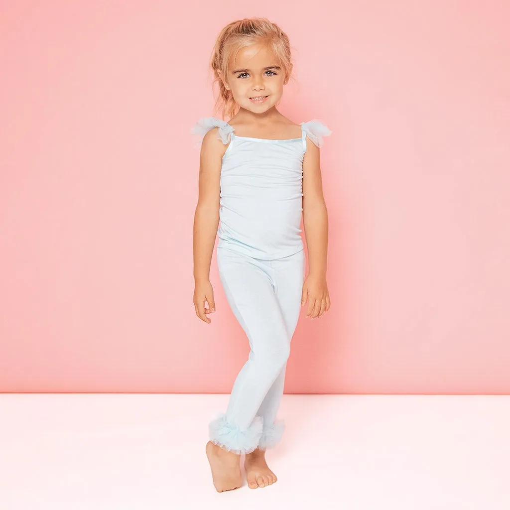 Starry Blue Ruffled Tulle Cami