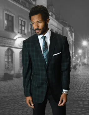 Statement Single Jacket-sports Coat Super 150\'s Italian Fabric| GIGLIO-2| Hunter