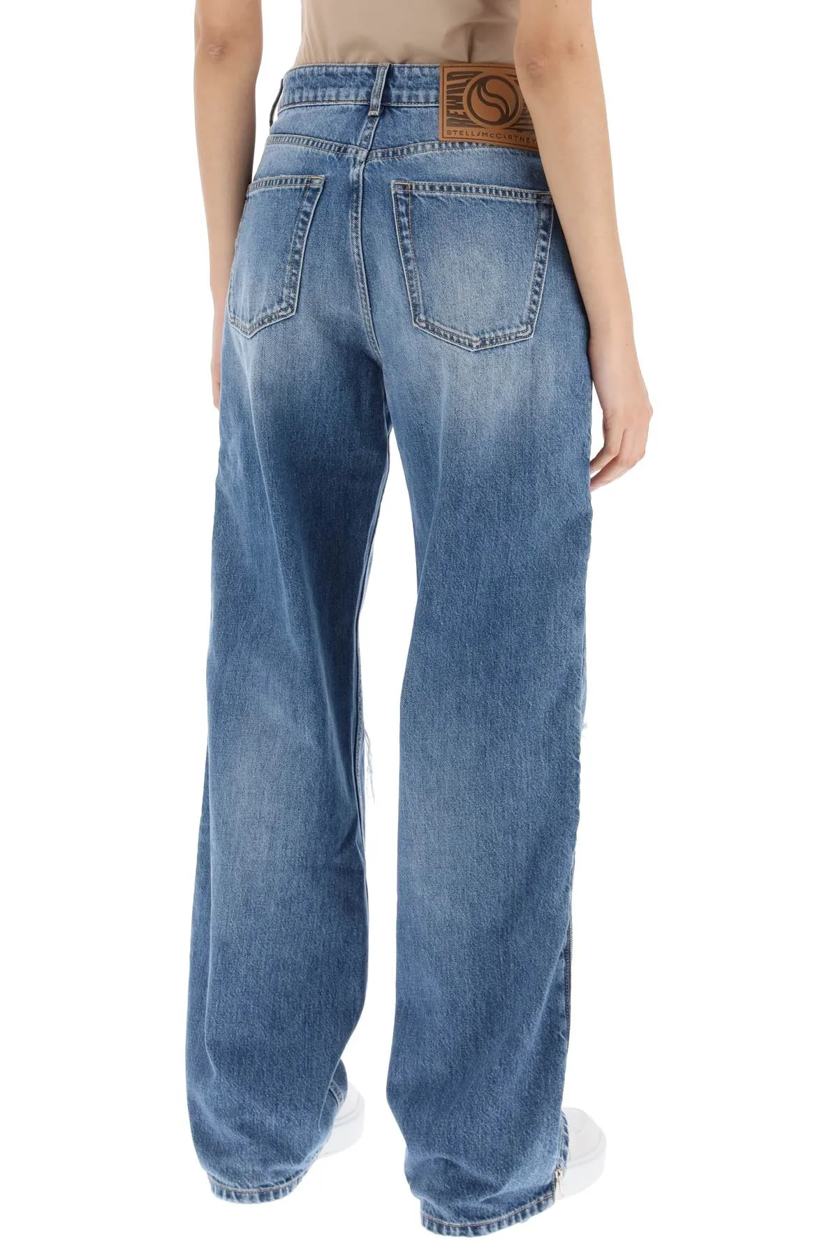 Stella mccartney straight leg jeans with zippers