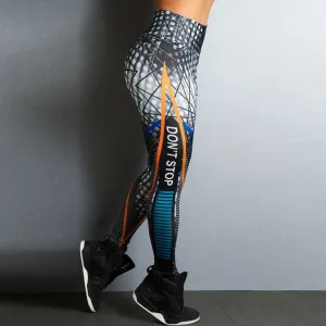 Stretch Sexy Printed Leggings Women Fitness Yoga Clothing Booty Pattern Training Gym Leggins Sport Running Tights Trousers