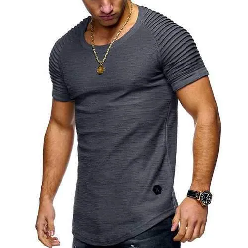 Summer Breathable Solid Color Casual T Shirt