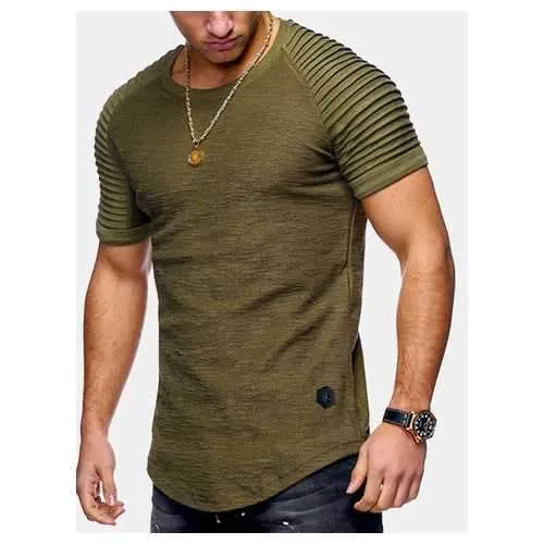 Summer Breathable Solid Color Casual T Shirt