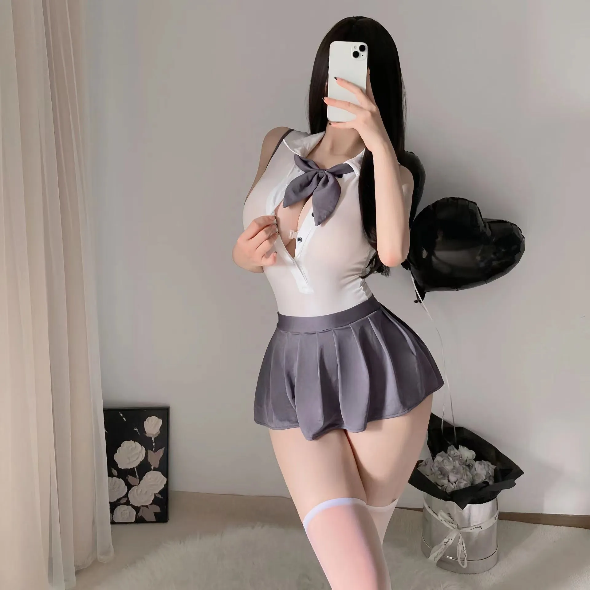 T-9180 Backless one-piece school uniform