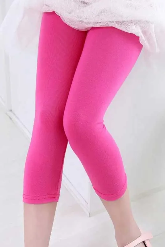 T2 Kid's Hague Solid Design Capri Tights