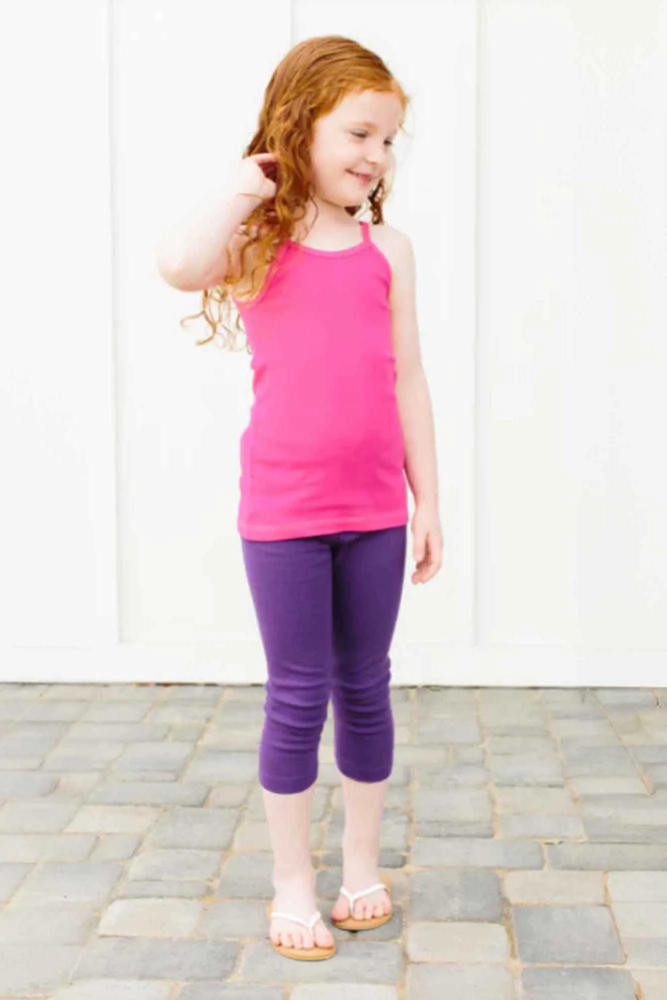 T2 Kid's Hague Solid Design Capri Tights