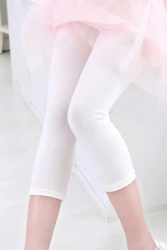 T2 Kid's Hague Solid Design Capri Tights
