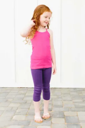 T2 Kid's Hague Solid Design Capri Tights