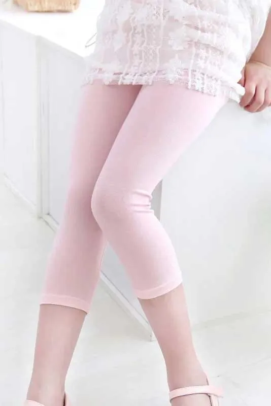 T2 Kid's Hague Solid Design Capri Tights
