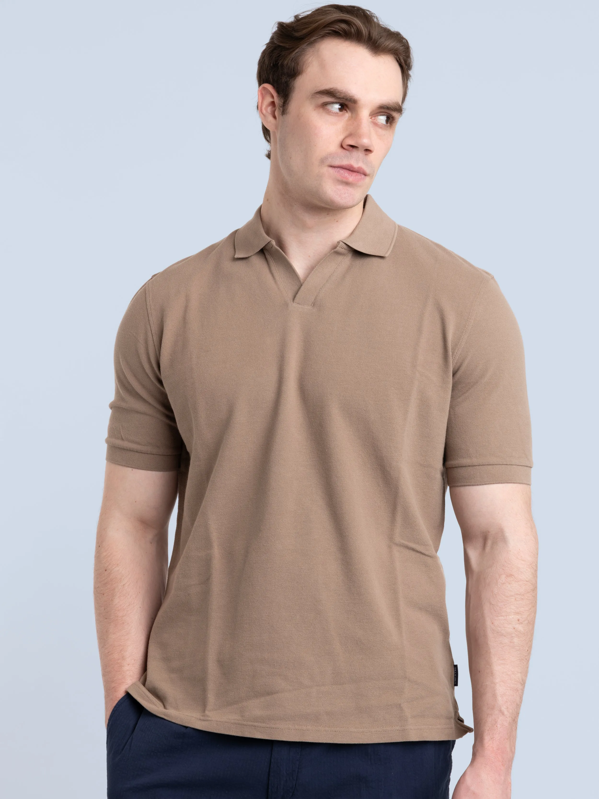 Taupe Brown Johnny Polo Shirt