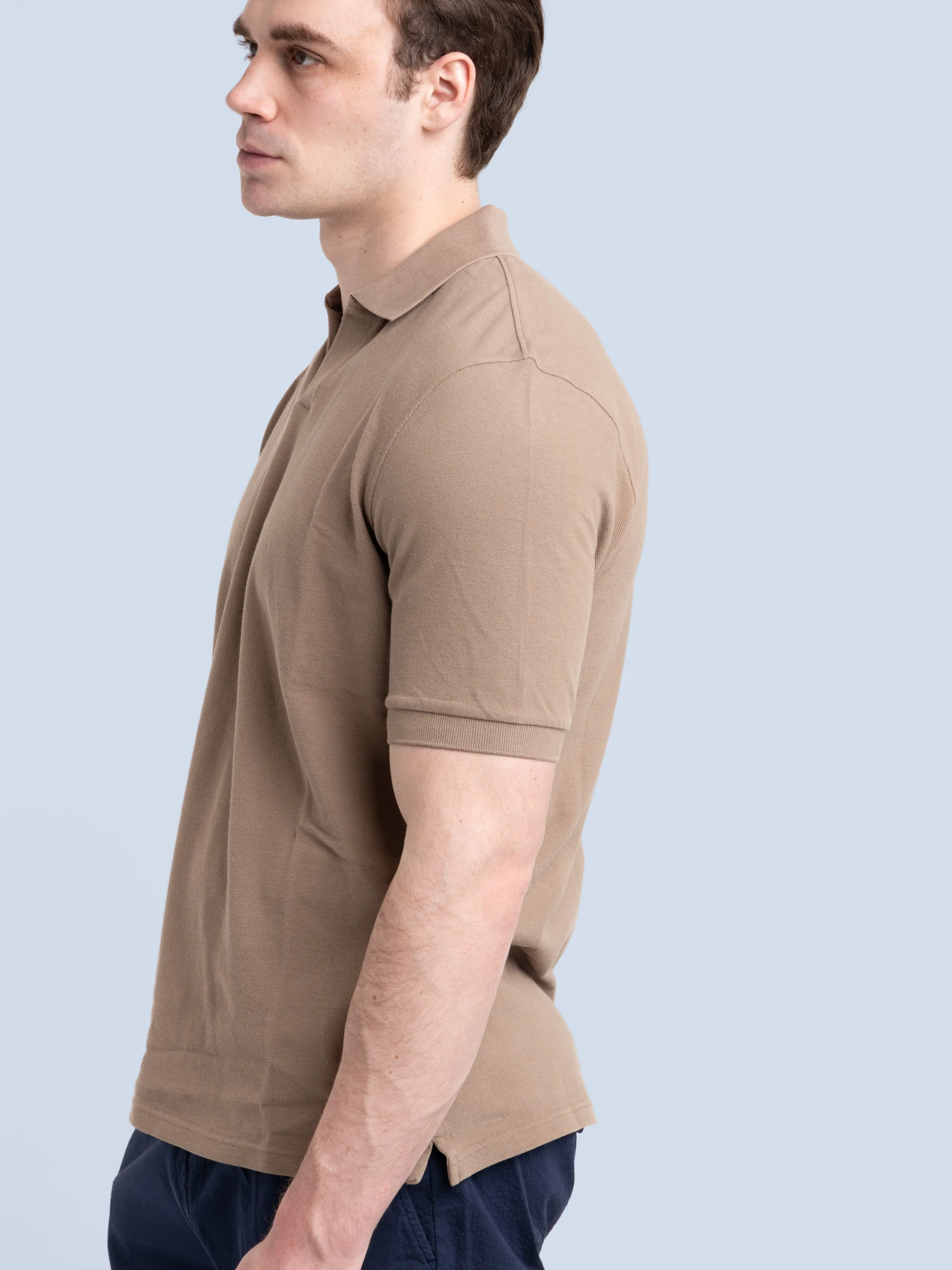 Taupe Brown Johnny Polo Shirt