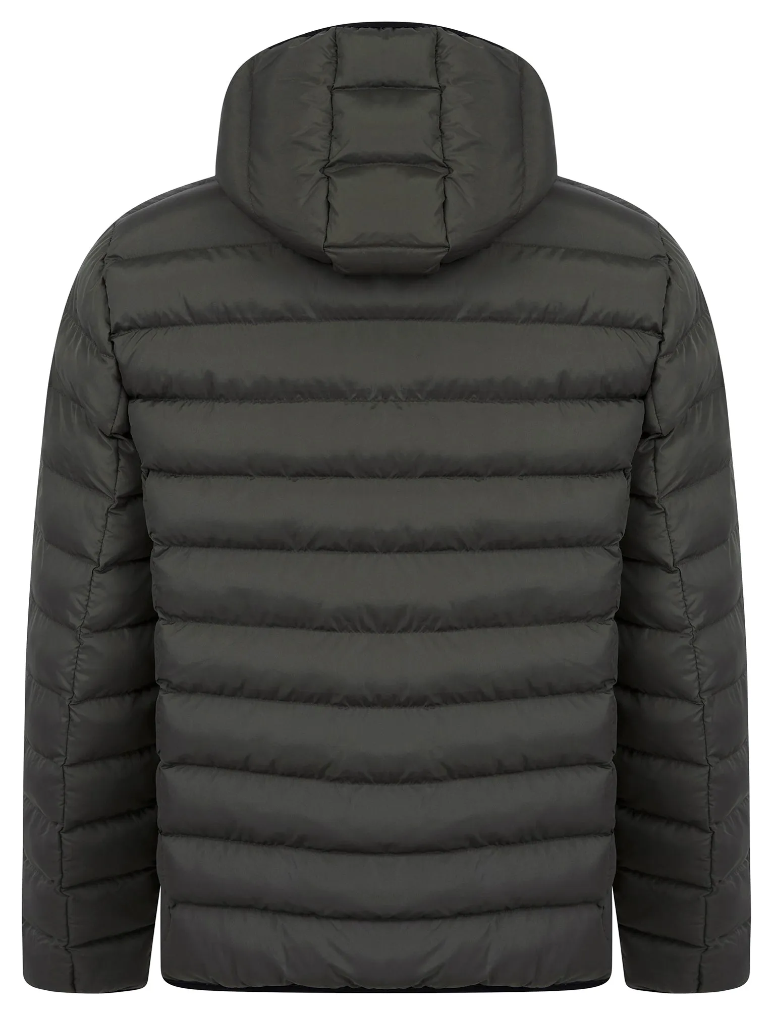 Tayten Quilted Puffer Jacket with Hood in Khaki - Tokyo Laundry