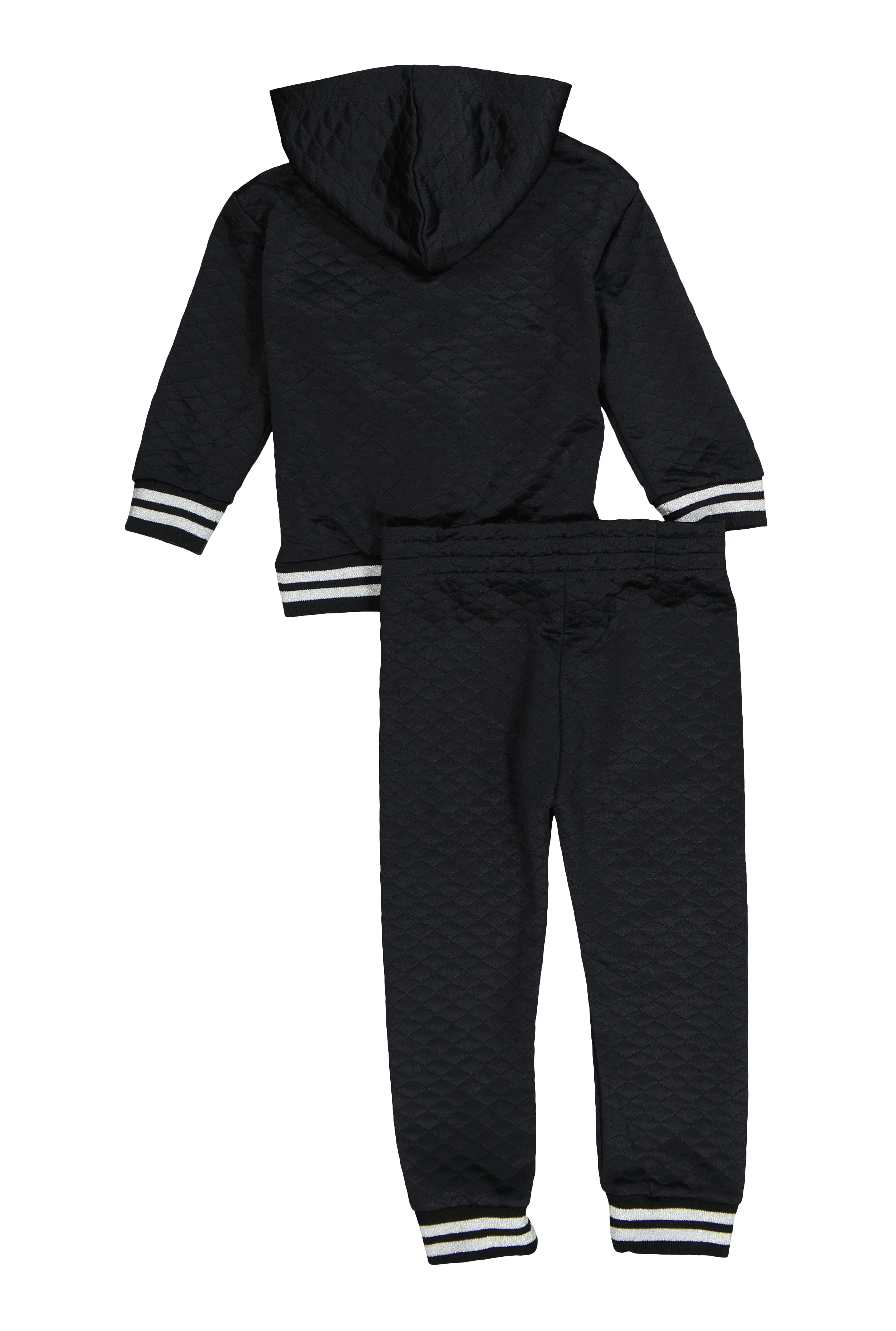 Toddler Girls Queen Quilted Hooded Jacket and Joggers