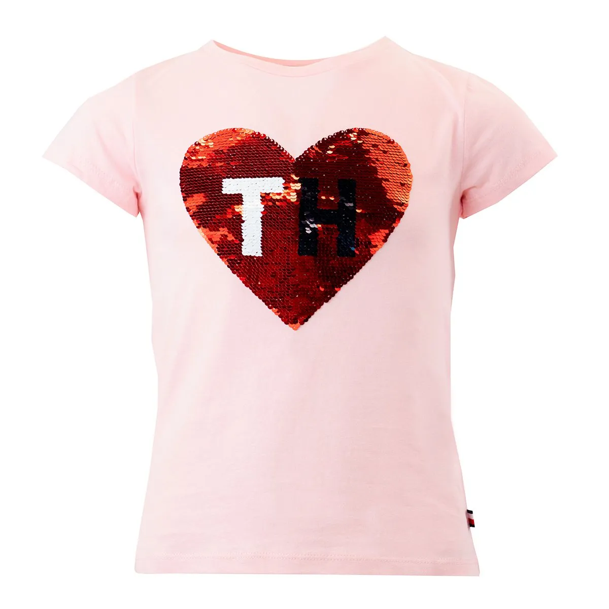 Tommy Hilfiger Girls' Heart Sequin T-Shirt