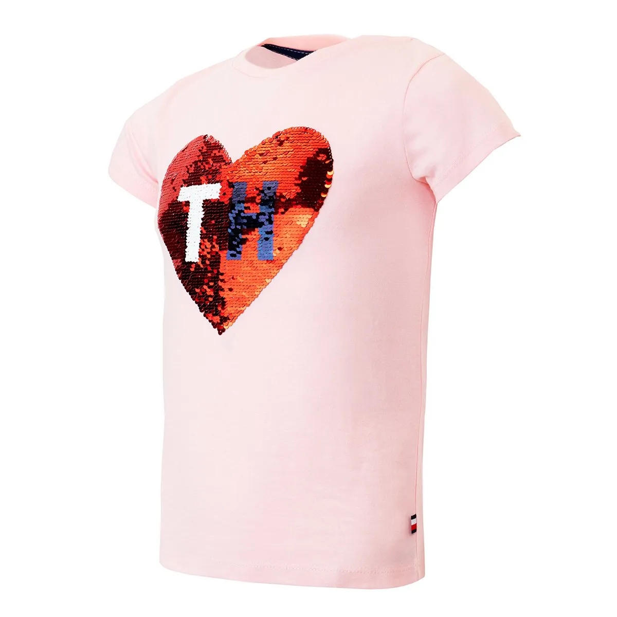 Tommy Hilfiger Girls' Heart Sequin T-Shirt
