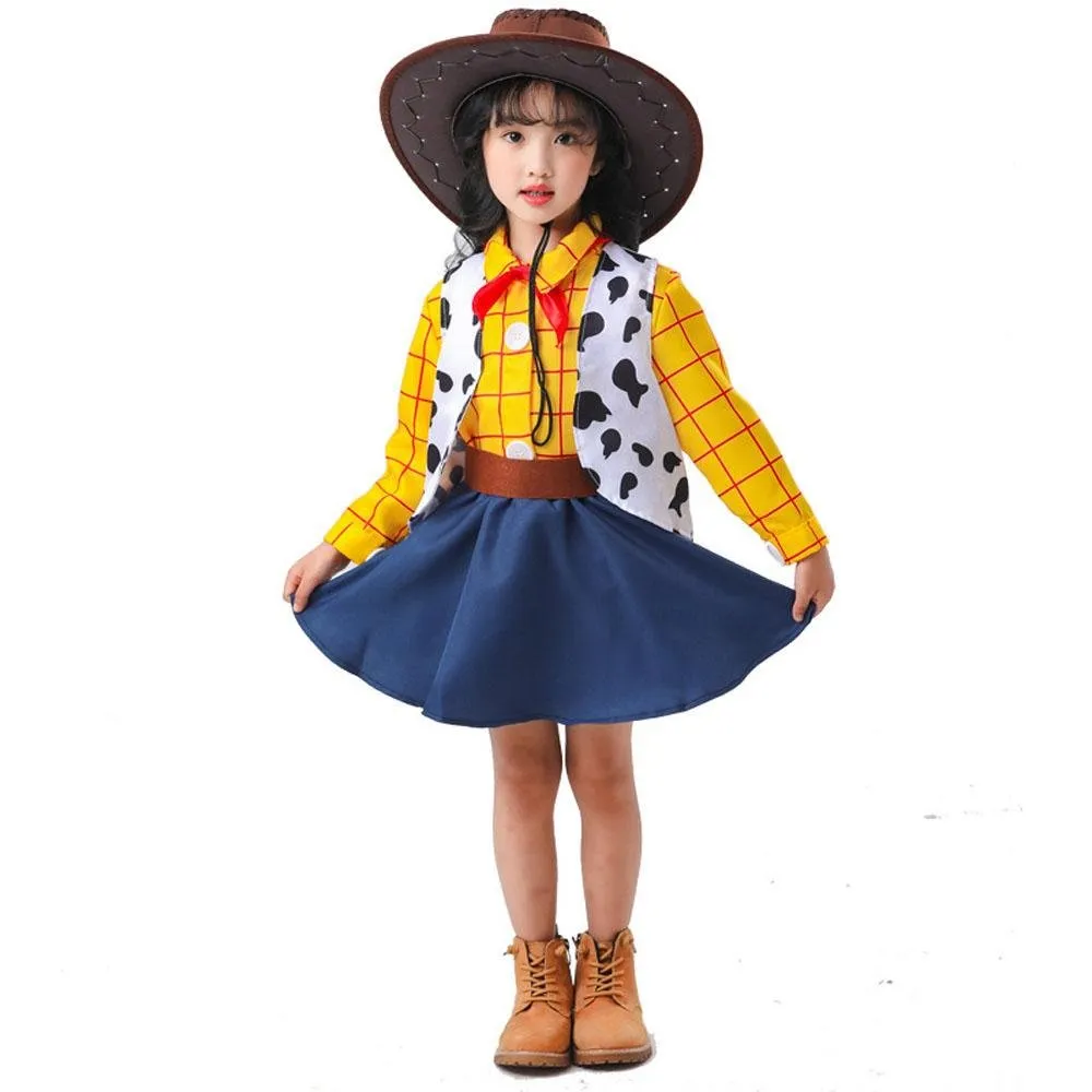 Toy Story 4 Woody Costume Halloween For Kids Child Girls Boys