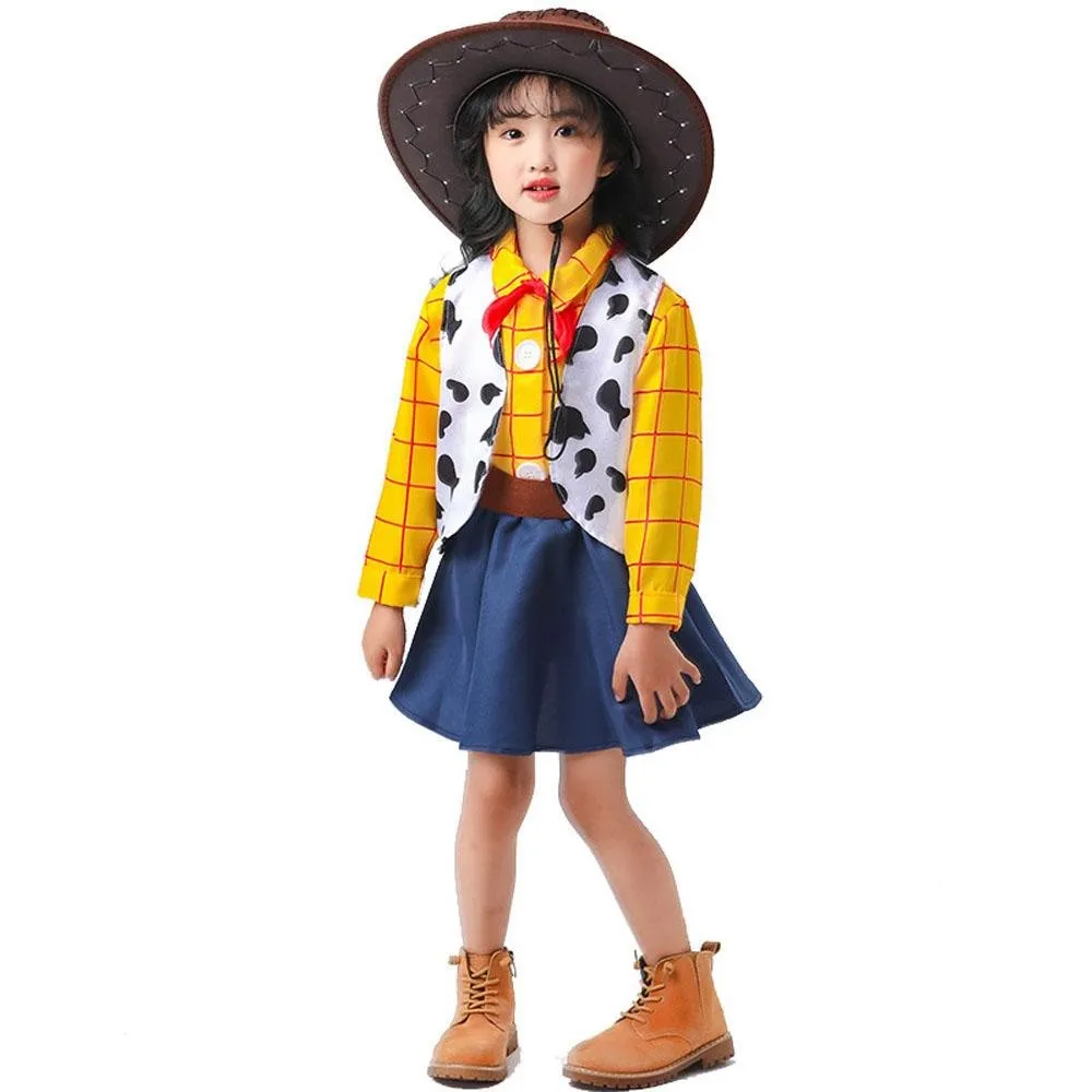 Toy Story 4 Woody Costume Halloween For Kids Child Girls Boys