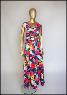 Vintage 1980s Floral Cotton Jumpsuit