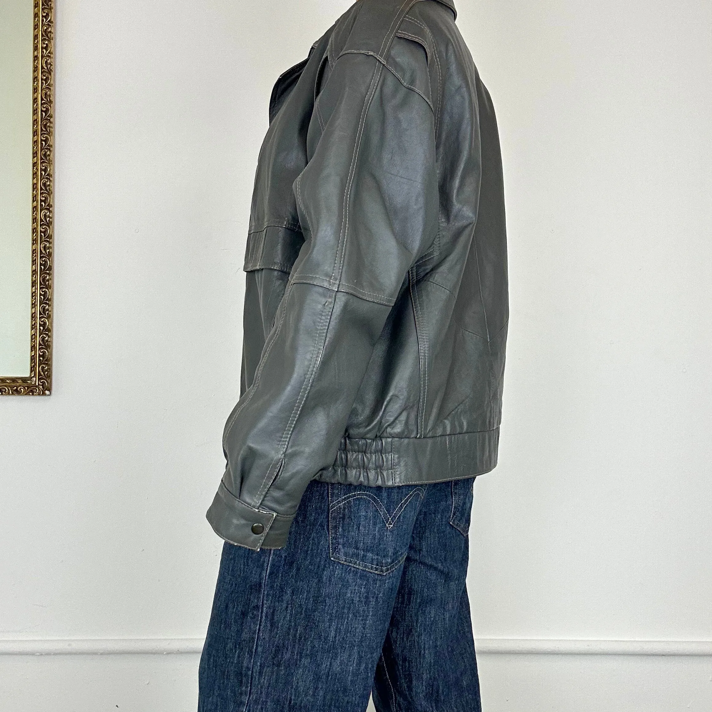 vintage leather jacket
