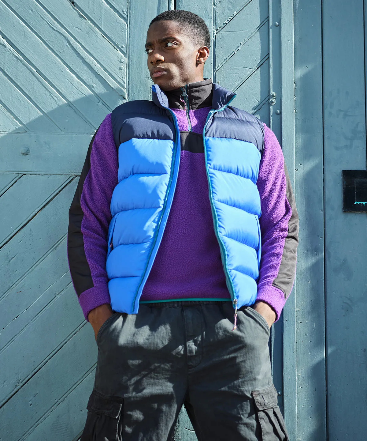 Vintage puffer vest | Solar/Black