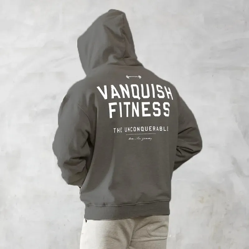 VQ Oversized Pullover Cotton Fitness Hoodie