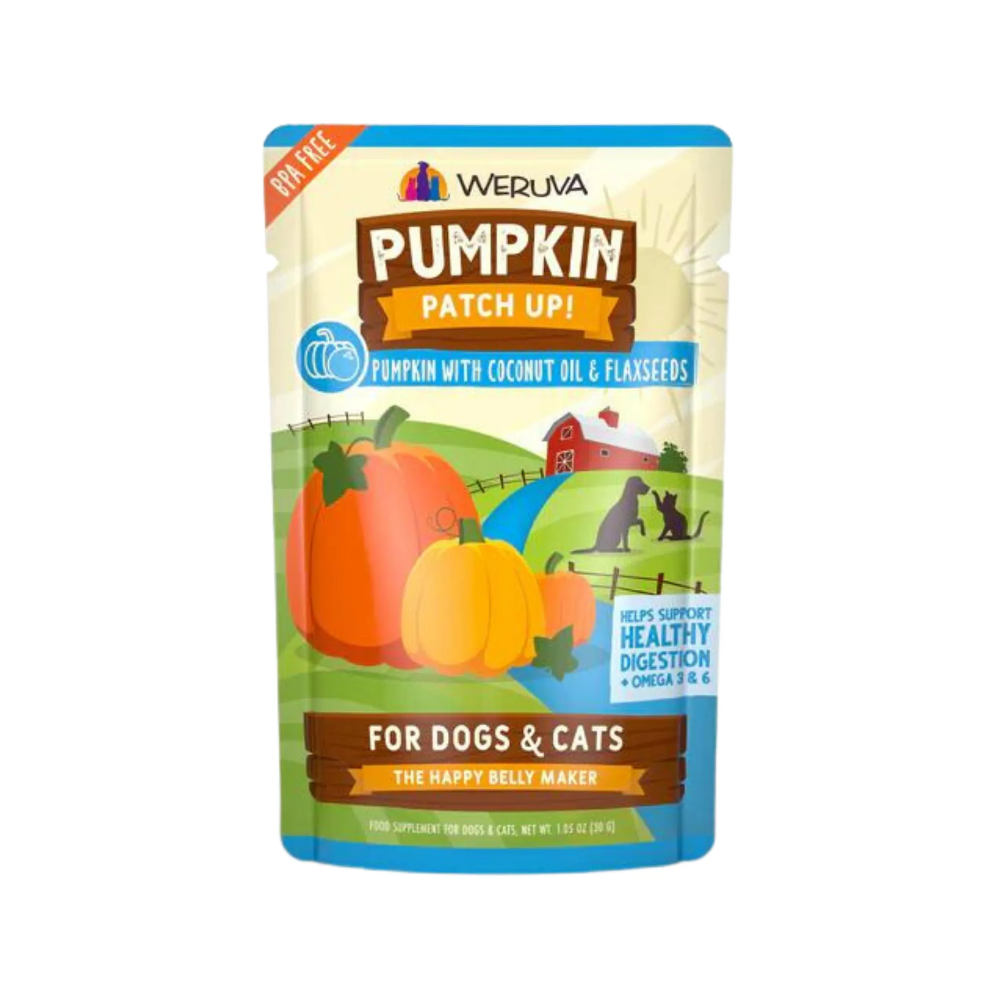 Weruva Pumpkin With Coconut Oil & Flaxseeds Happy Belly Maker For Dogs & Cats