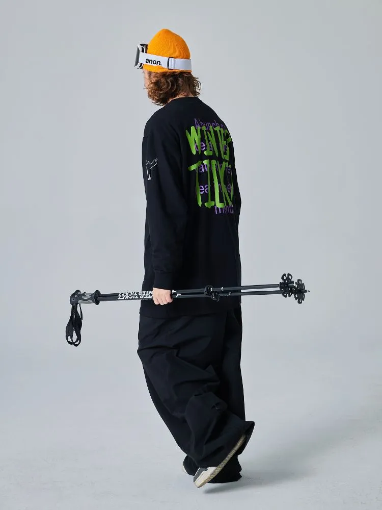 Winter Ticket Hip-Hop Snowboarding Pullover Top - Unisex