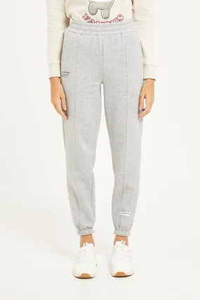 Women Grey Plain Joggers