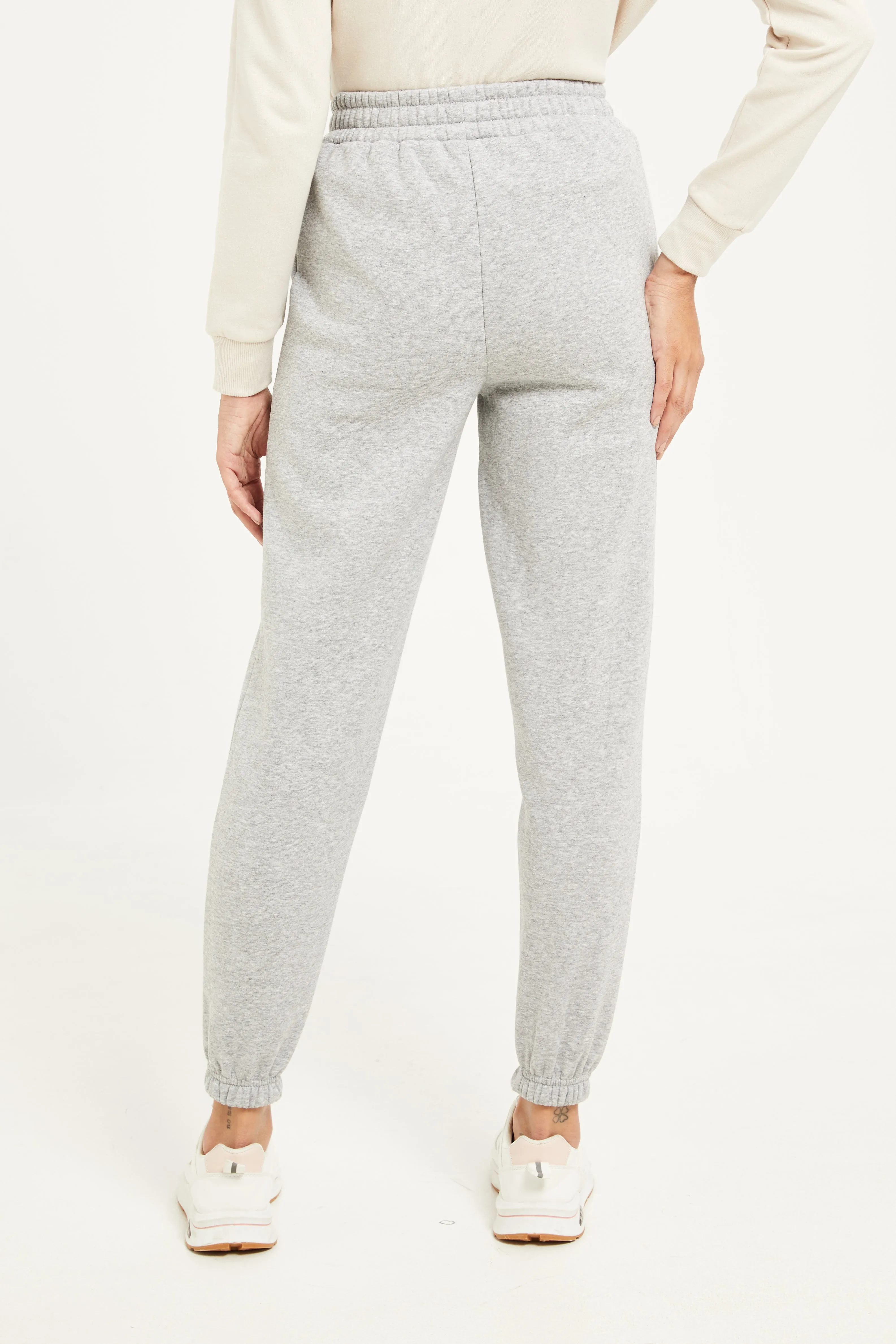 Women Grey Plain Joggers