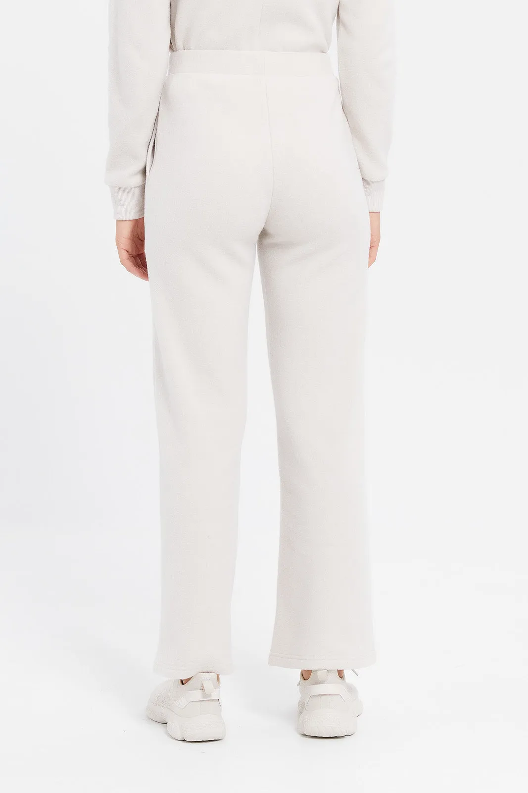 Women Ivory Wide Leg Pants