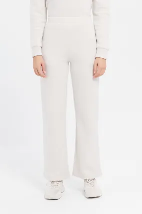 Women Ivory Wide Leg Pants