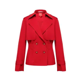 YAYING Waist Belted Short Trench Coat