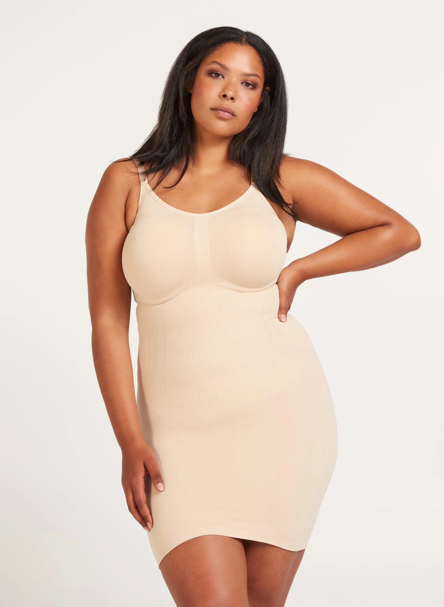 Zizzi Shapewear Dress in Nude